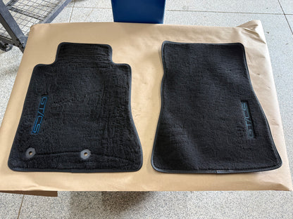 2024-2026 Ford Mustang GT/CS Front Floor Mats Carpet "Blue Stitch"