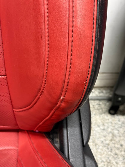 2015-2017 Ford Mustang GT Red/Black Leather Convertible Front & Rear Seats