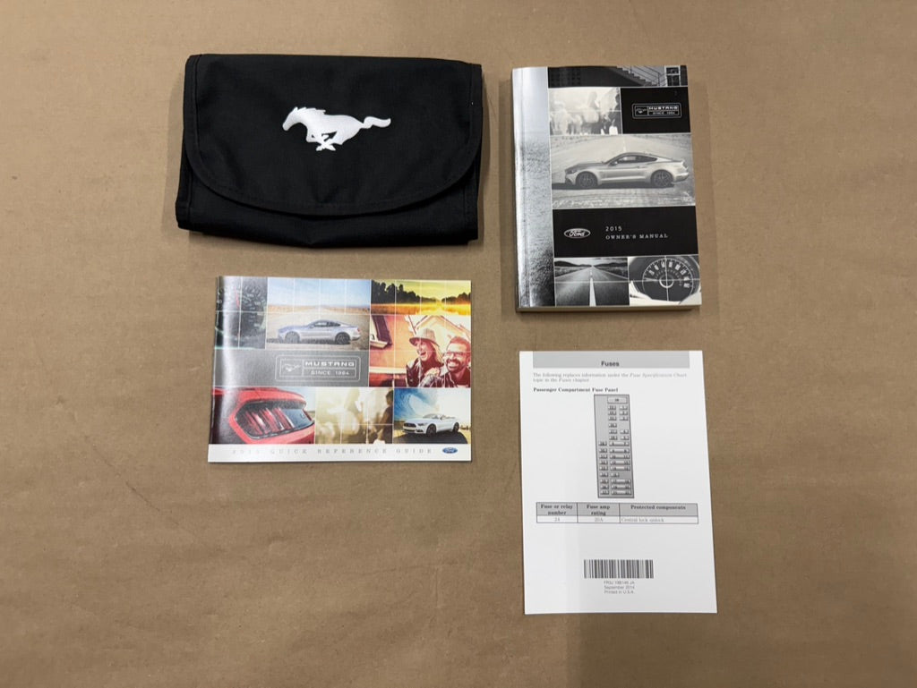 2015 Ford Mustang GT Owners Manual And Literature w/Cover