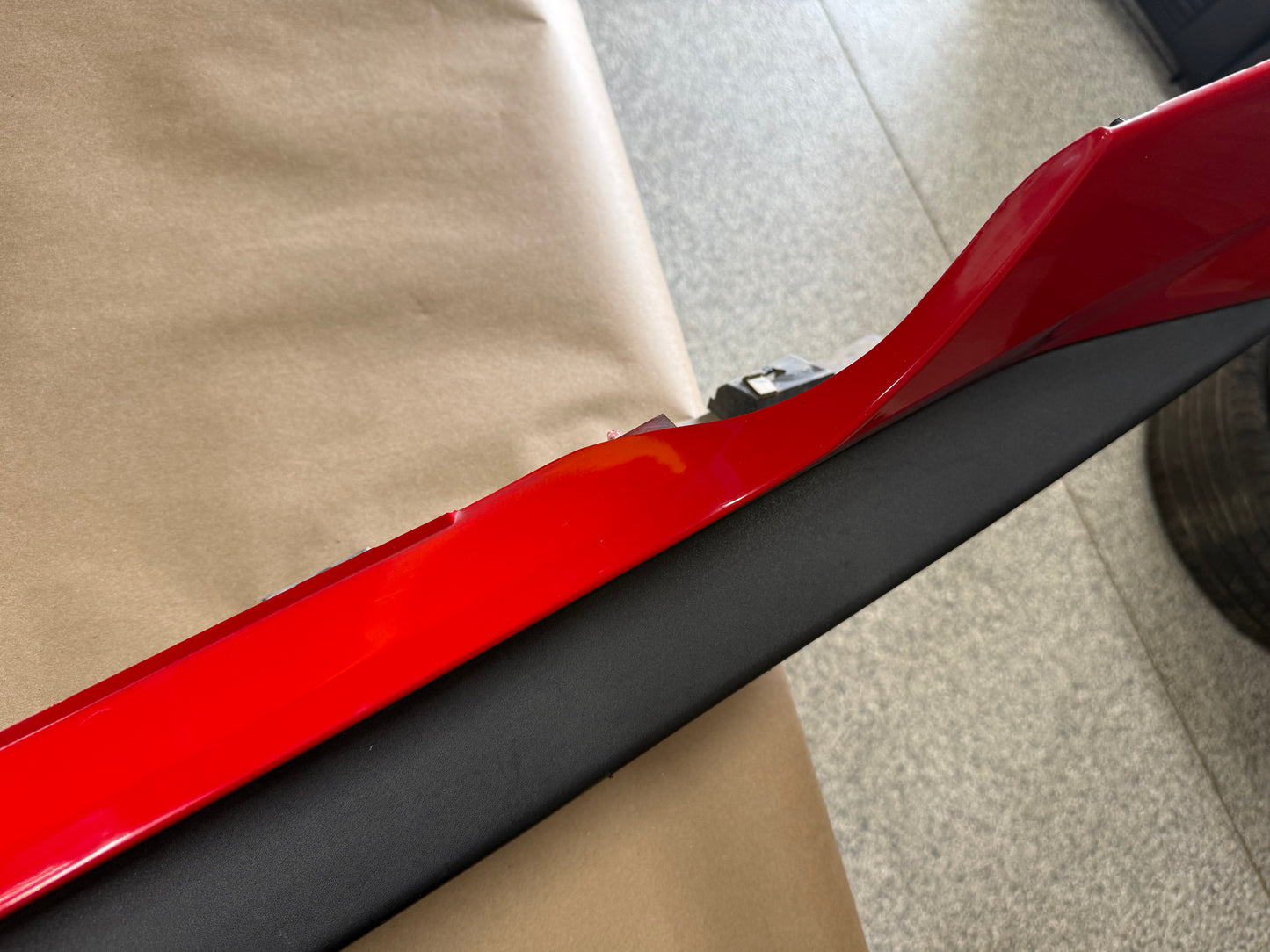 2015-2023 Mustang GT V6 LH Side Skirt Molding Driver Side "Race Red"