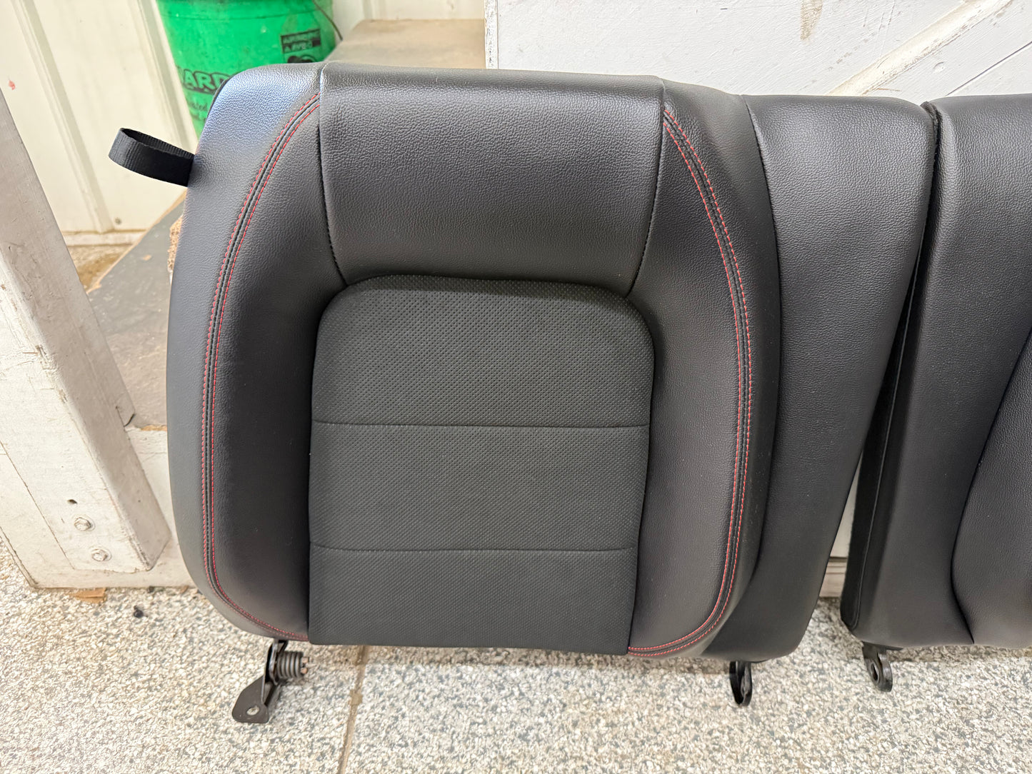 2018-2023 Ford Mustang GT/CS Black Leather/Suede Coupe Rear Seats