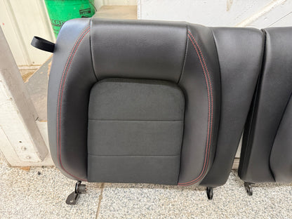 2018-2023 Ford Mustang GT/CS Black Leather/Suede Coupe Rear Seats