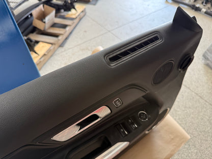 2018-2023 Ford Mustang GT LH Driver Leather Insert Door Panel Grey Stitching