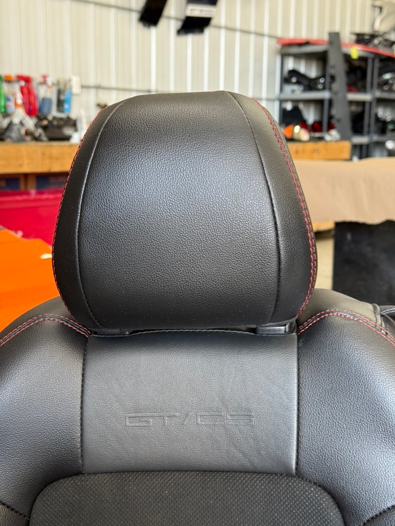 2018-2023 Ford Mustang GT California Special Front Rear Seats Black Red Stitch