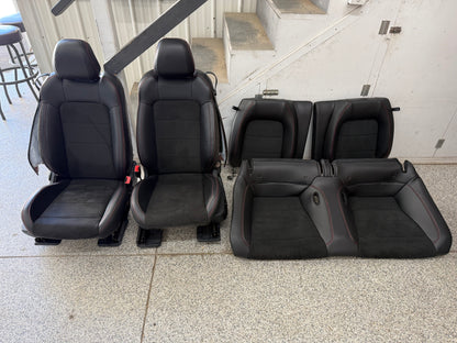 2018-2023 Ford Mustang GT California Special Front Rear Seats Black Red Stitch