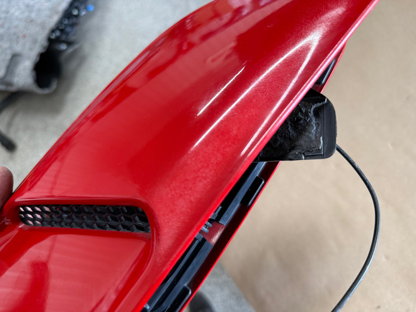2015-2017 Ford Mustang GT Hood Insert Vents RH LH Pair "Race Red"