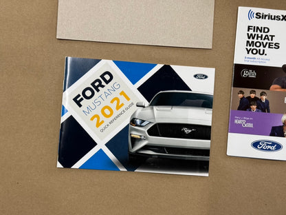2021 Ford Mustang GT Owners Manual And Literature w/Cover