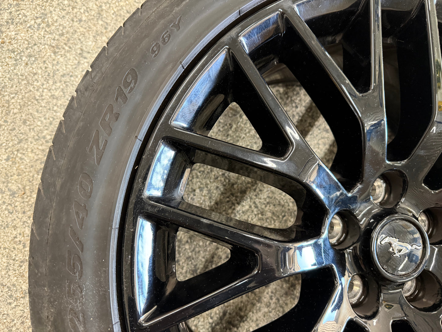 2015-2023 Mustang GT 5.0 19x9" Wheel Rim PP1 Rear 255/40/19 Pirelli