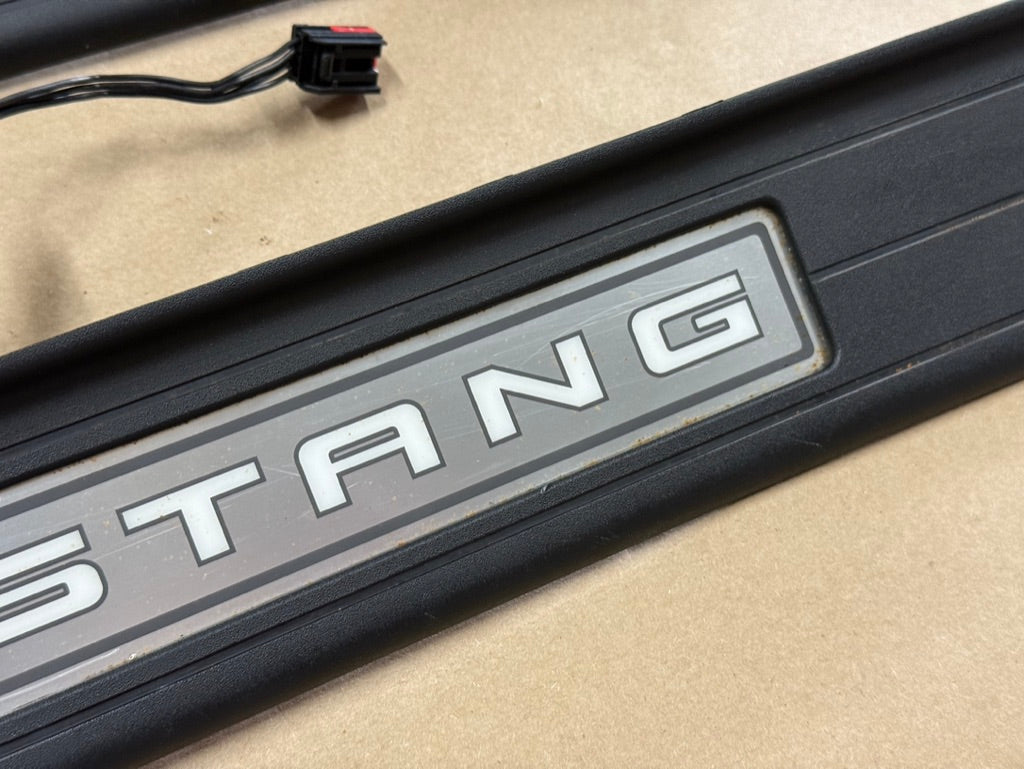 2015-2023 Ford Mustang "My Color" Sill/Scuff Plates Interior Trim Black