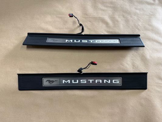 2015-2023 Ford Mustang "My Color" Sill/Scuff Plates Interior Trim Black