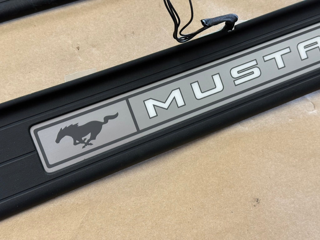 2015-2023 Ford Mustang "My Color" Sill/Scuff Plates Interior Trim Black