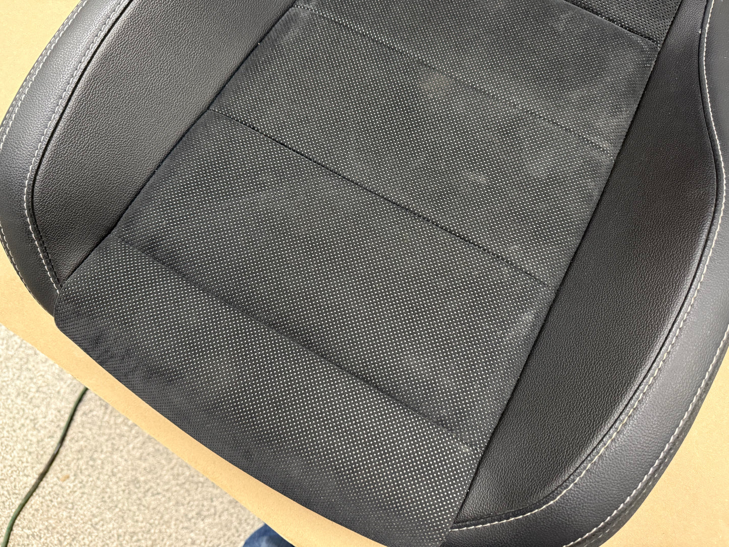2018-2023 Ford Mustang RH Passenger Side Front Lower Leather/Suede Seat Cover