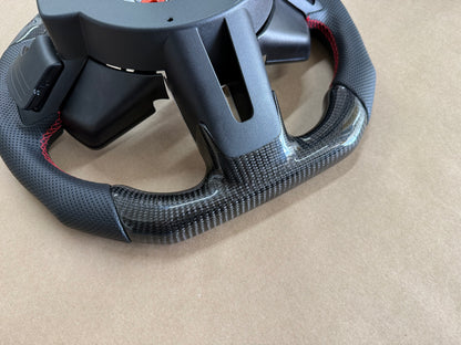 2018-2023 Ford Mustang GT Leather/Carbon Fiber Steering Wheel "Automatic"