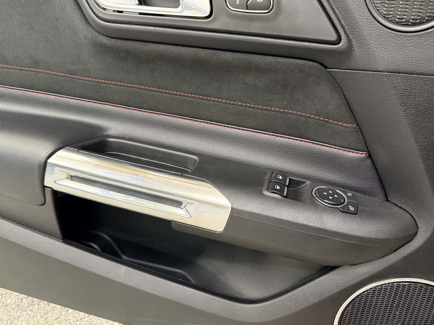 2018-2023 Ford Mustang LH RH California Special Door Panels Pair Red Stitch