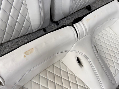 2018-2023 Ford Mustang GT White Aftermarket Leather Coupe Front Rear Power Seats