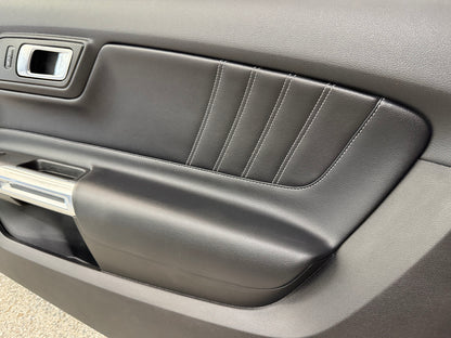 2018-2023 Mustang GT V6 EcoBoost LH RH Premium Leather Insert Door Panels Pair