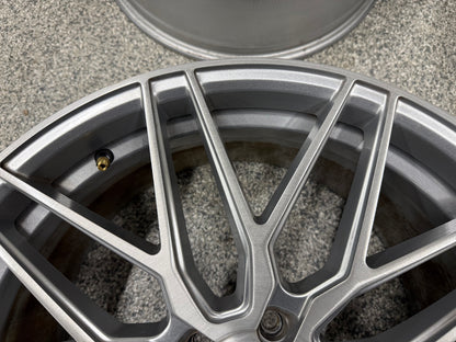2015-2023 Ford Mustang F1R F103 Brushed Silver Wheels Set of 4 20x10"