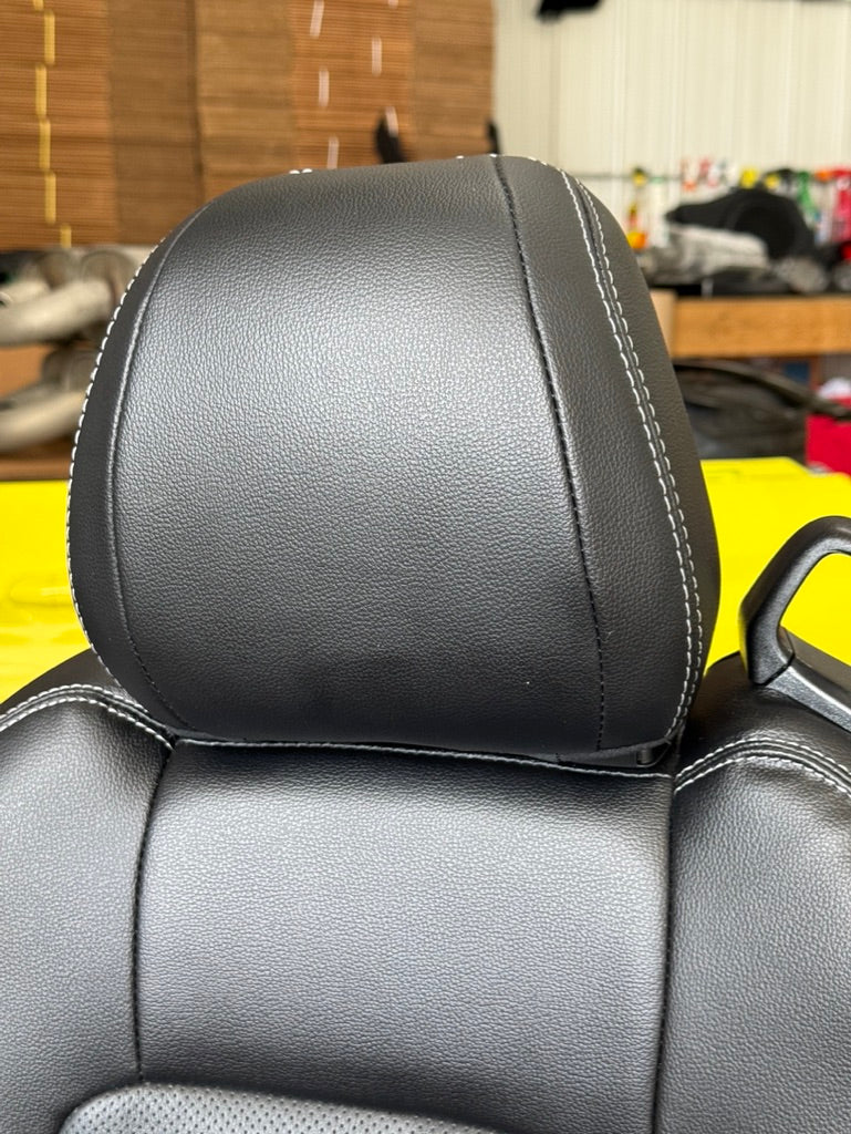 2018-2023 Ford Mustang GT Black Leather Convertible Front & Rear Seats