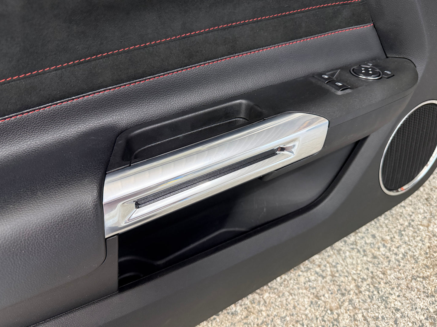 2018-2023 Ford Mustang LH RH California Special Door Panels Pair Red Stitch