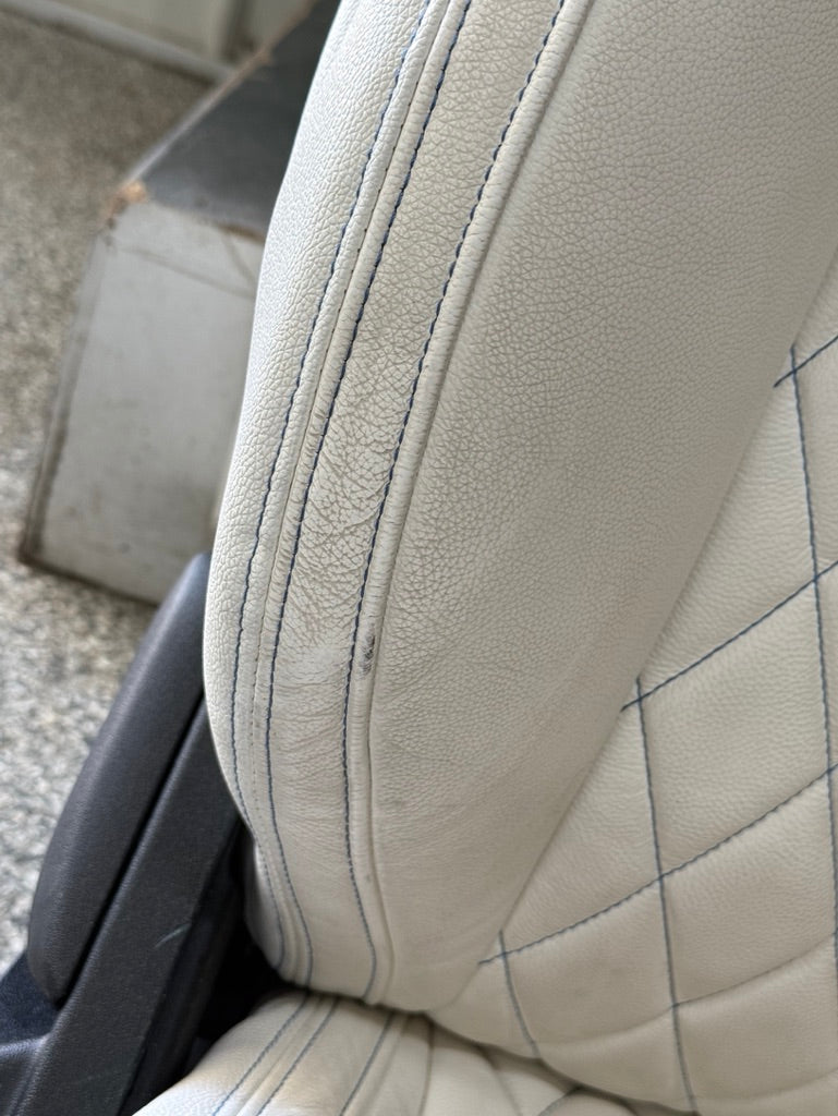 2018-2023 Ford Mustang GT White Aftermarket Leather Coupe Front Rear Power Seats