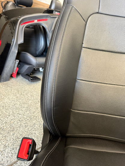 2018-2023 Ford Mustang GT Black Leather Coupe Front & Rear Seats