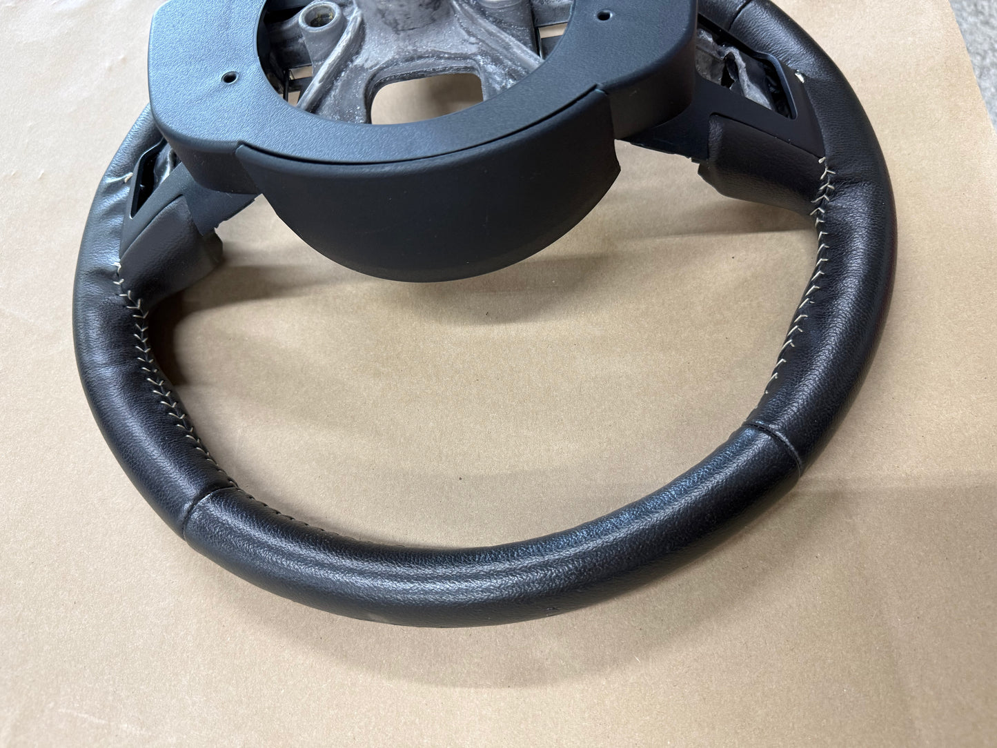 2015 Ford Mustang 50th Anniversary Bare Leather Steering Wheel Black "Auto"