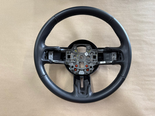2018-2023 Ford Mustang Bare Leather Steering Wheel Black "Manual"