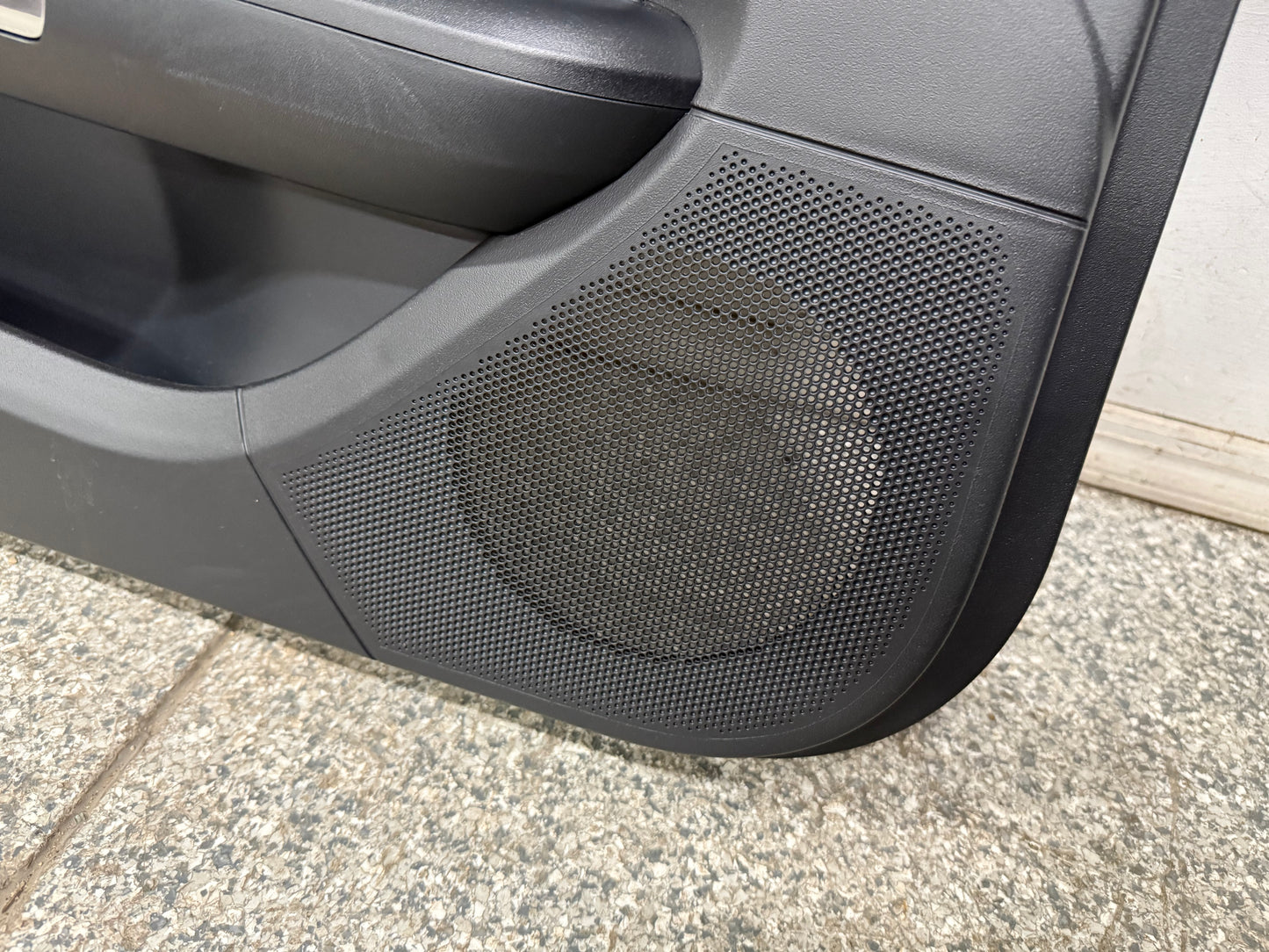 2024-2026 Ford Mustang GT LH Driver Leather Insert Door Panel Grey Stitching