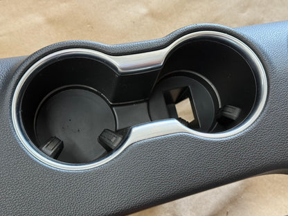 2018-2023 Mustang GT Center Console Top Interior Trim Pieces Leather Red Stitch