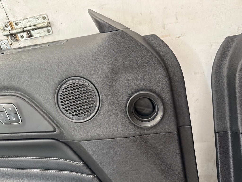 2018-2023 Mustang GT V6 EcoBoost LH RH Premium Leather Insert Door Panels Pair