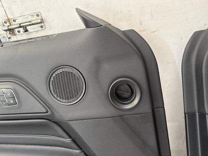 2018-2023 Mustang GT V6 EcoBoost LH RH Premium Leather Insert Door Panels Pair