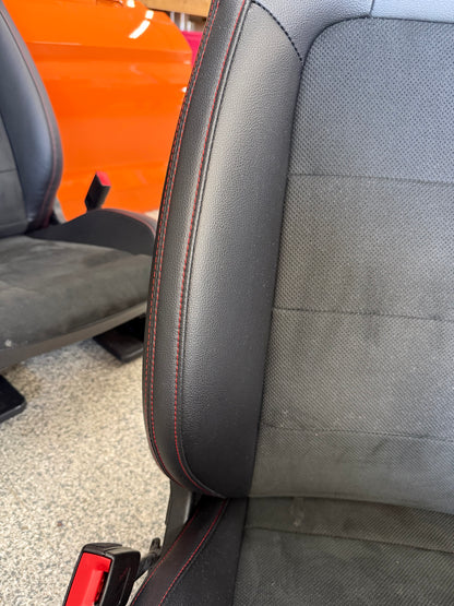 2018-2023 Ford Mustang GT California Special Front Rear Seats Black Red Stitch