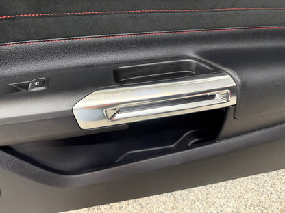 2018-2023 Ford Mustang GT RH Passenger Side Leather/Suede Door Panel Red Stitch