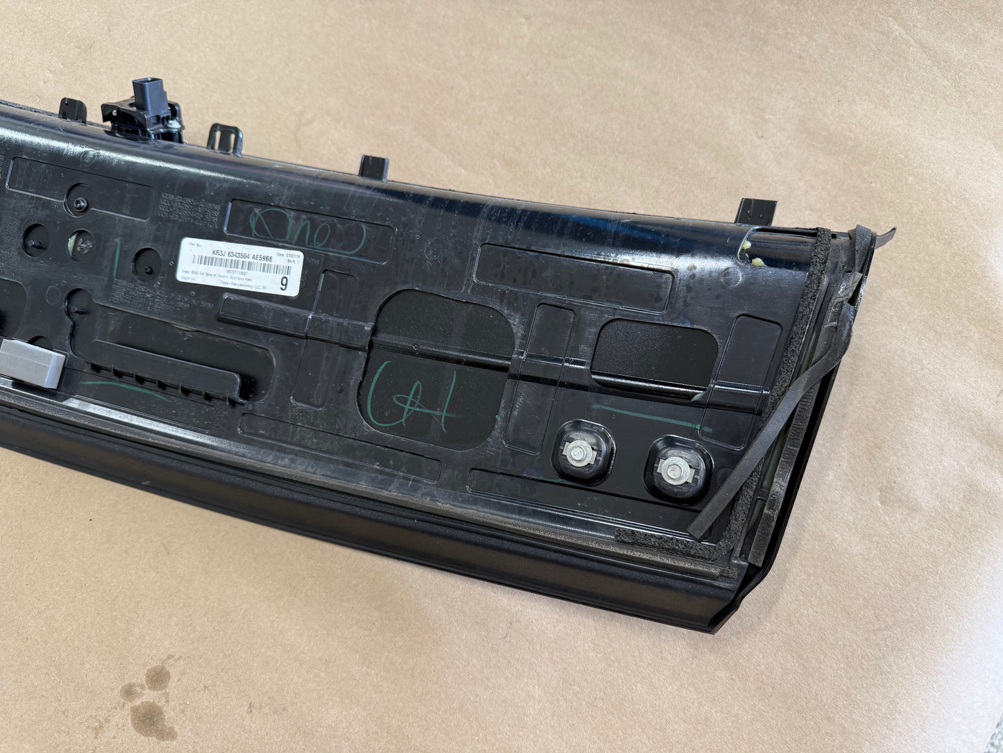 2018-2023 Mustang GT California Spec Trunk lid Panel Rear Decklid Back-Up Camera