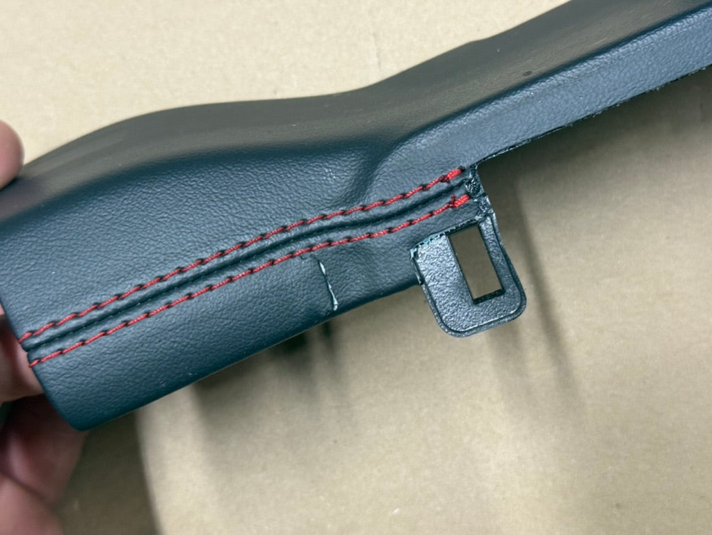 2024-2026 Ford Mustang S650 Dash Trim Leather Pieces RH LH "Red Stitching"