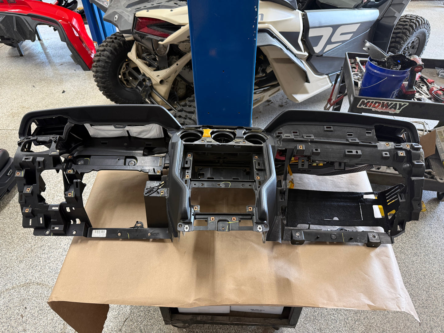 2018-2023 Ford Mustang GT 5.0 Leather Dash Pad Frame "Red Stitch"