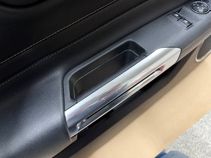 2018-2023 Ford Mustang GT LH Driver Leather Insert Door Panel Grey Stitching