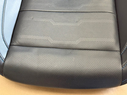 2018-2023 Ford Mustang RH Passenger Side Front Lower Leather Seat Cover "Blue Stitch"