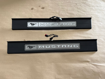 2015-2023 Ford Mustang "My Color" Sill/Scuff Plates Interior Trim Black