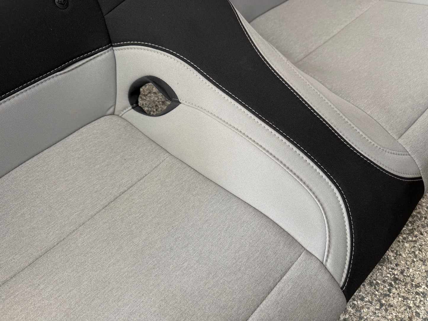 2024-2025 Ford Mustang GT Grey/Black Cloth Rear Seats Coupe