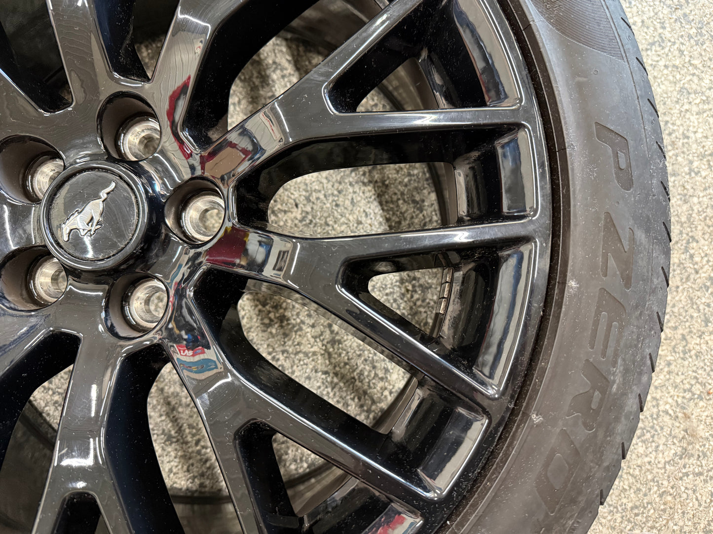 2015-2023 Mustang GT 5.0 19x9" Wheel Rim PP1 Rear 255/40/19 Pirelli