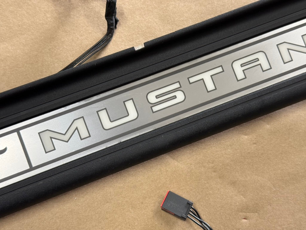 2015-2023 Ford Mustang "My Color" Sill/Scuff Plates Interior Trim Black