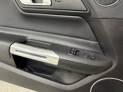 2018-2023 Ford Mustang GT LH Driver Leather Insert Door Panel Grey Stitching