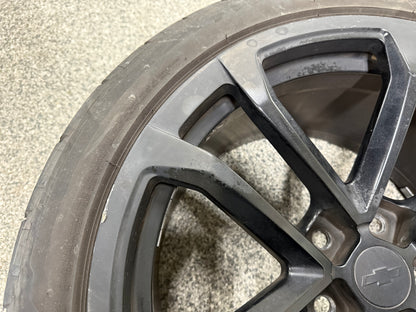2012-2015 Chevrolet Camaro ZL1 20x11" Black Wheel Rim Tire Firestone 305/35/20