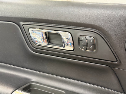 2015-2017 Ford Mustang GT V6 EcoBoost LH RH Leather Insert Door Panels Pair