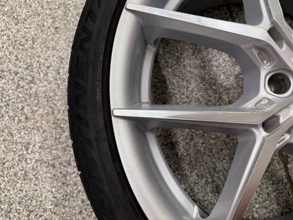 2015-2026 Mustang Niche Prodigy 5 20x9" Silver Wheel/Tire 275/30/20 Continental