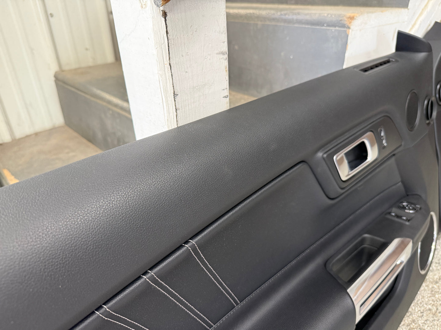 2018-2023 Mustang GT V6 EcoBoost LH RH Premium Leather Insert Door Panels Pair