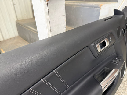 2018-2023 Mustang GT V6 EcoBoost LH RH Premium Leather Insert Door Panels Pair