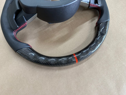 2018-2023 Ford Mustang GT Leather/Carbon Fiber Steering Wheel "Automatic"