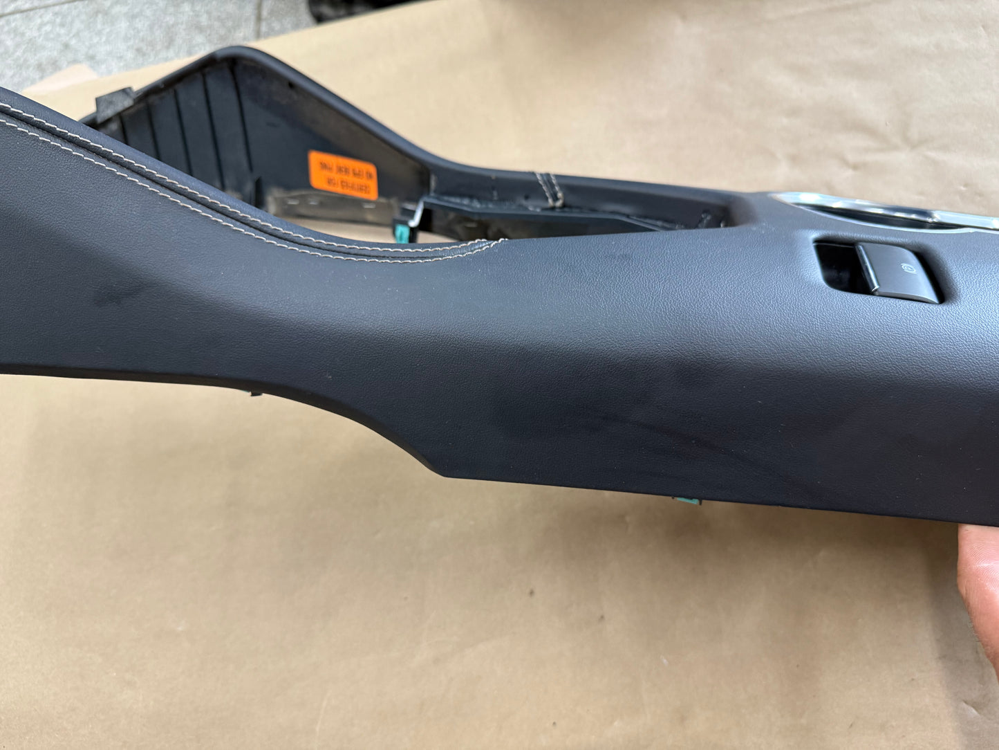 2024-2026 Ford Mustang Center Console Top Leather Wrapped Plastic Knee Pads